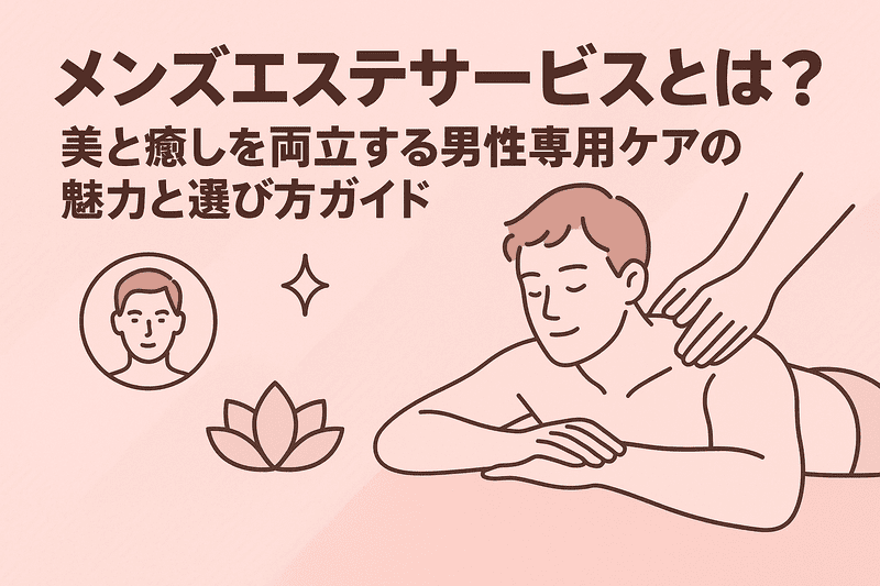 メンズエステサービスとは？美と癒しを両立する男性専用ケアの魅力と選び方ガイド